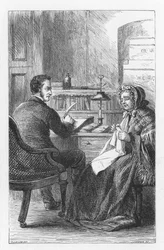 Scene fra The Mill on the Floss af George Eliot, c1880