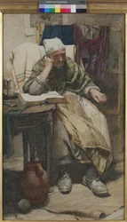 Time Moveth Not, Our Being Tis That Moves, 1882 (wc på papir)