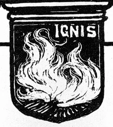 De fire elementer. Ilden. Xylografi af Walther PTTner