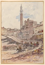 Hestevæddeløb, Siena, Italien