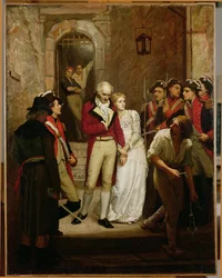 Scene fra den franske revolution (olie på lærred)