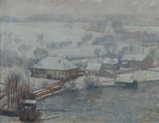 Vinterlandskab ved Attersee