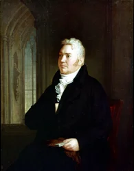 Portræt af Samuel Taylor Coleridge (1772 - 1834). Maleri tilskrevet Washington Allston (1779 - 1843)