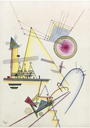 ""Ame delicate"" (Delikat sjæl) Peinture de Vassily Kandinsky (ou Wassily Kandinski eller Kandinskij