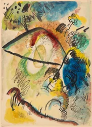 Akvarel IX (Med sorte streger)