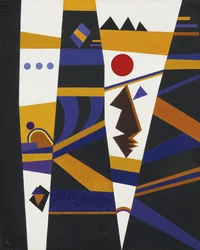 Binding af Kandinsky, Wassily Vasilyevich (1866-1944). Olie på lærred, størrelse: 70x60