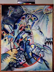 ""Blå kam"" maleri af Vassily Kandinsky (eller Wassily Kandinsky eller Kandinskyj