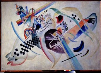 ""Komposition N. 224. På det hvide"" Maleri af Vassily Kandinsky (eller Wassily Kandinsky eller Kandinskyj