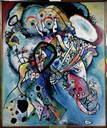 ""To ovaler"" (komposition N. 218) Akvarel af Vassily Kandinsky (eller Wassily Kandinski eller Kandinskij