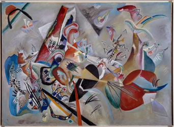 I det grå. Maleri af Wassily Kandinsky