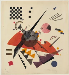 ""Orange"" Litografi af Vassily Kandinsky (eller Wassily Kandinsky eller Kandinskyj