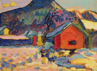 Vinterstudie med bjerg, 1908