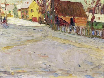 Bylandskab (olie på lærred)