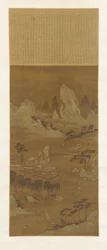 Paladser ved bredden af en sø, Ming- eller Qing-dynastiet, 1700-tallet