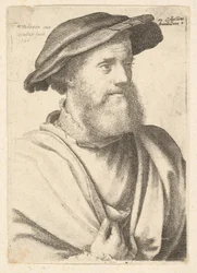 En skægget mand efter Hans Holbein, 1646.