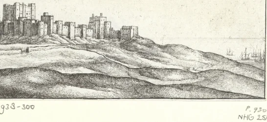 Udsigt over Dover Castle Dover Castle y West Side (titel på objekt) Seværdigheder omkring den engelske kyst (serietitel)