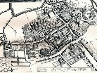 Hollars plan af Oxford, c1643