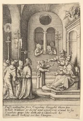 Jesus igen foran Kajfas, 1625-77.