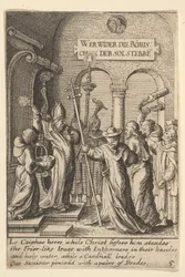 Jesus før Kajfas, 1625-77.