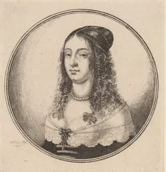 Dame med bånd på krøller, 1646.