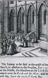 Litaniet i en kirke, ca. 1655 (radering)