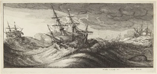 Marinemaleri i storm