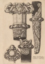 Udsmykning til en dolk og skede, 1644.