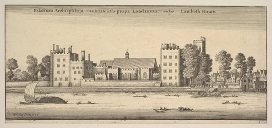 Palace of the Archbishop of Canterbury nær London Lambeth House Lambeth House: P..., 1647