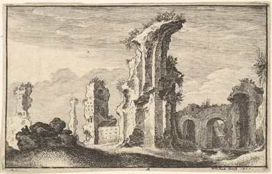 Ruinerne af St Croix de Jerusalem, 1600-tallet.
