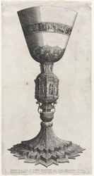 Den store kalk prydet med figurer, 1640.