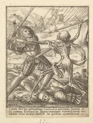 Ridderen, fra Dødedansen, 1651.