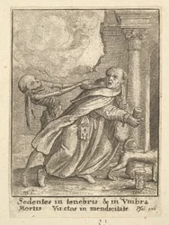 Munken, fra Dødedansen, 1651.
