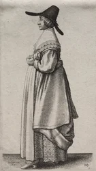 Engelske kvinders adskillige vaner, fra adelen til landskvinder..., 1640.
