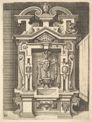 Design for a Lavabo, Plate 85 from Dietterlins Architectura, 1598. dani