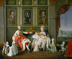 Leopold I, storhertug af Toscana med sin kone Maria Luisa og deres børn, 1773
