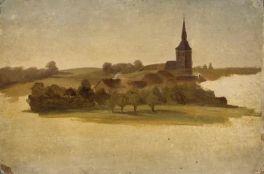 Udsigt mod Erkrath Kirke, studie
