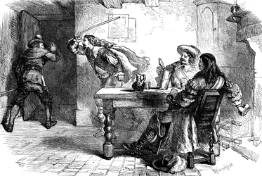 Fracas på Ship Tavern, 1600-tallet c1880.