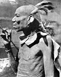 En Turkana-stamme, Kenya, Afrika, 1936.