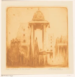 Gården til et tempel i Britisk Indien In the Temple (original titel)