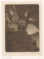 Templet i Benares om natten Sunset, Benares (original titel)