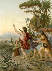 Spejderne i Kanaans land (farve litho)