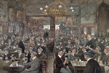 Studenterbrasseriet Thüringer Hof i Leipzig, ca. 1900
