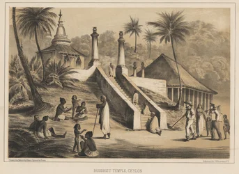 Buddhisttempel, Ceylon, 1855