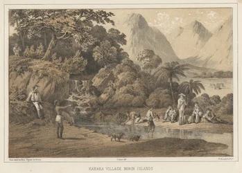 Kanaka Village Bonin Islands, 1855