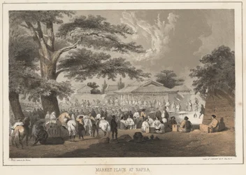 Markedspladsen i Napha, 1855
