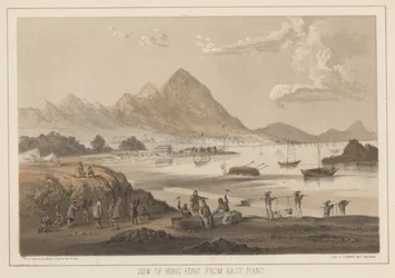 Udsigt over Hong Kong fra East Point, 1855