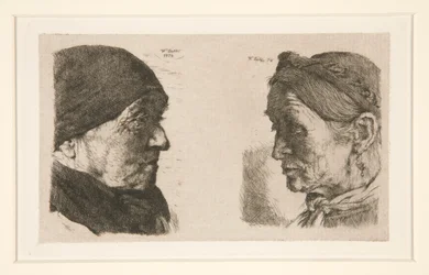 Uden titel [studie af to hoveder]