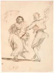 Dansende italiensk par