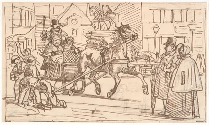 Kanekørsel omkring "Hesten" på Kongens Nytorv