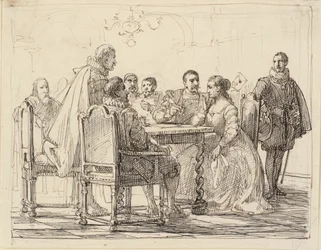 Selskabsscene, Chr. IVs tid